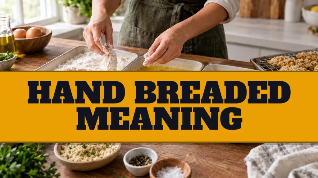 hand breaded meaning